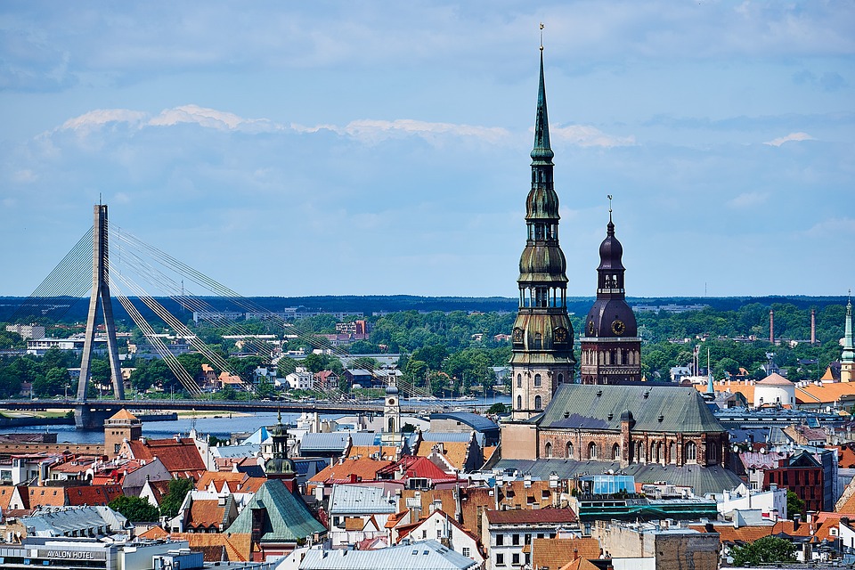 Riga : location de jet privé — Vue aérienne historique.