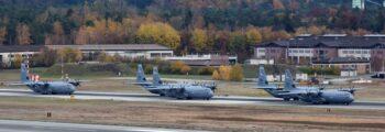 location de jet privé Ramstein en automne avec avions militaires