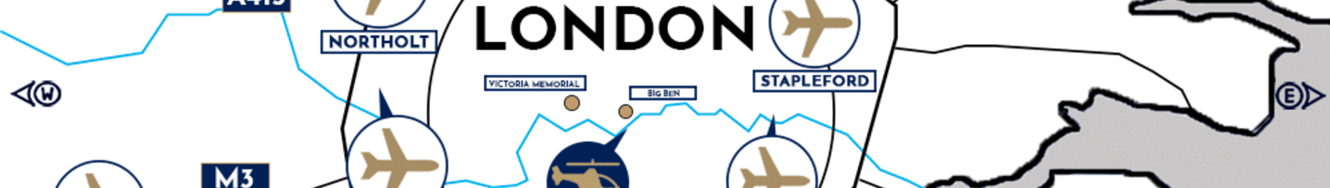 Hvor kan man lande et privatfly i London?