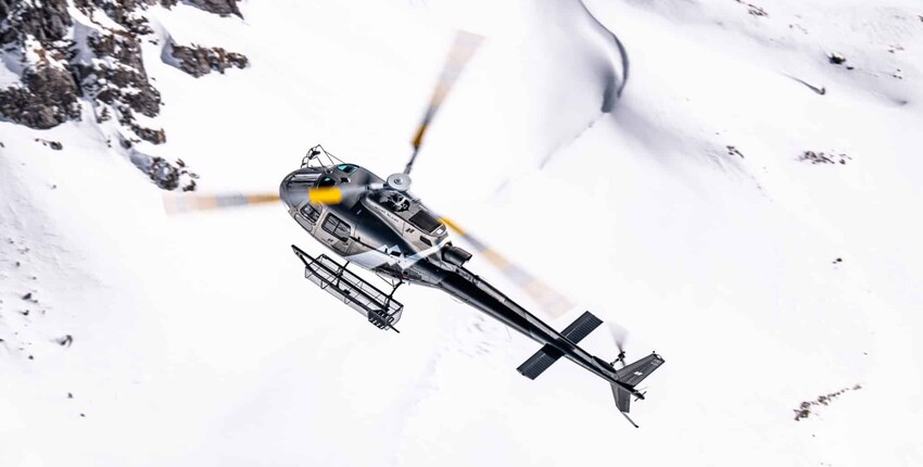 Lyon - Megève: helikoptertransport